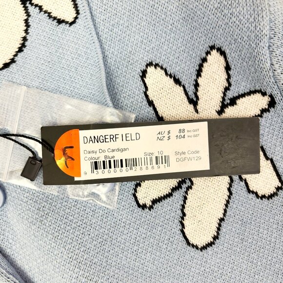 Dangerfield Daisy Do blue collared cardigan NWT size US6 - Picture 6 of 6